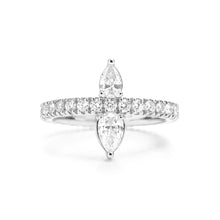 Load image into Gallery viewer, Double Pear Cut Diamonds Ring
