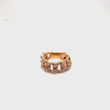 Load and play video in Gallery viewer, Rose Gold flexible Groumette Ring
