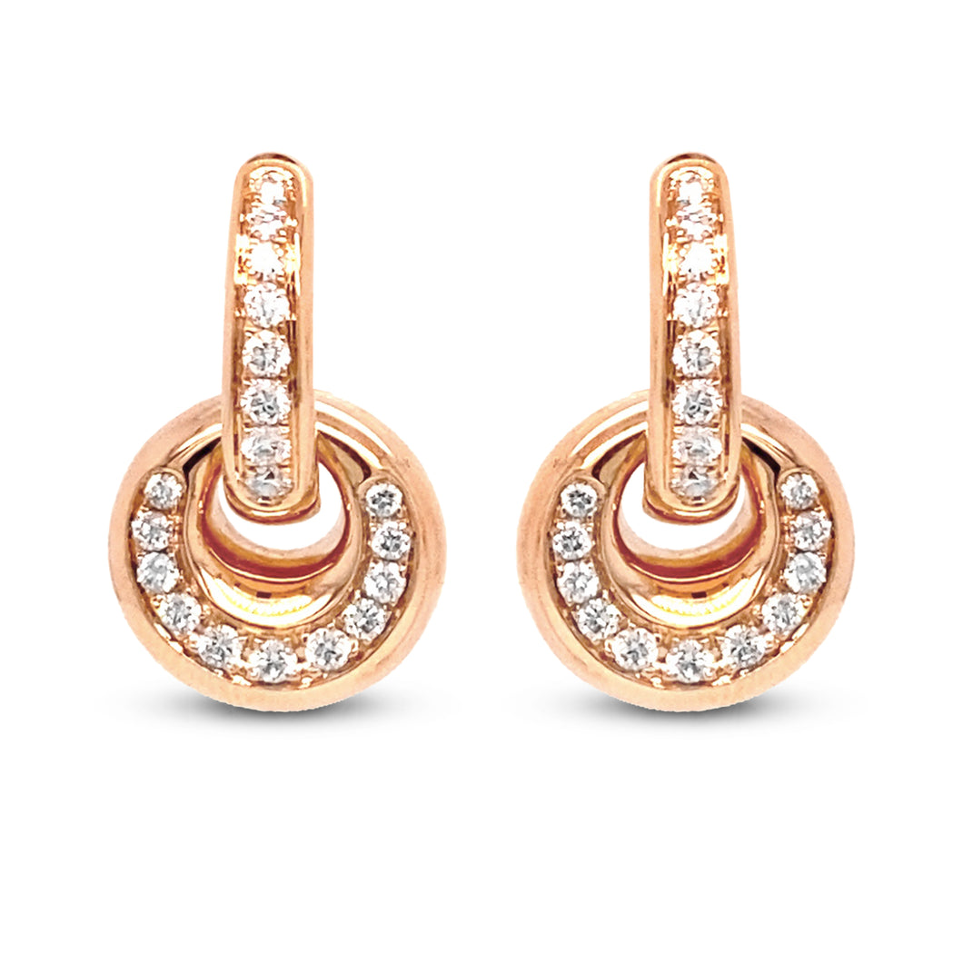 Rose Gold & Diamond Earrings