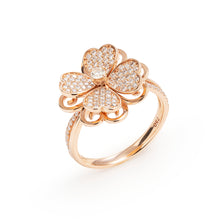 Load image into Gallery viewer, Four-Leaf Clover Diamonds Ring
