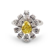 Load image into Gallery viewer, Daisy Fancy Yellow Ring
