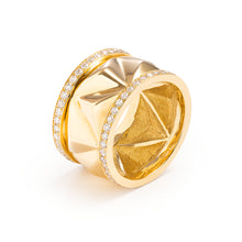 Load image into Gallery viewer, Yellow Gold Pyramid Ring
