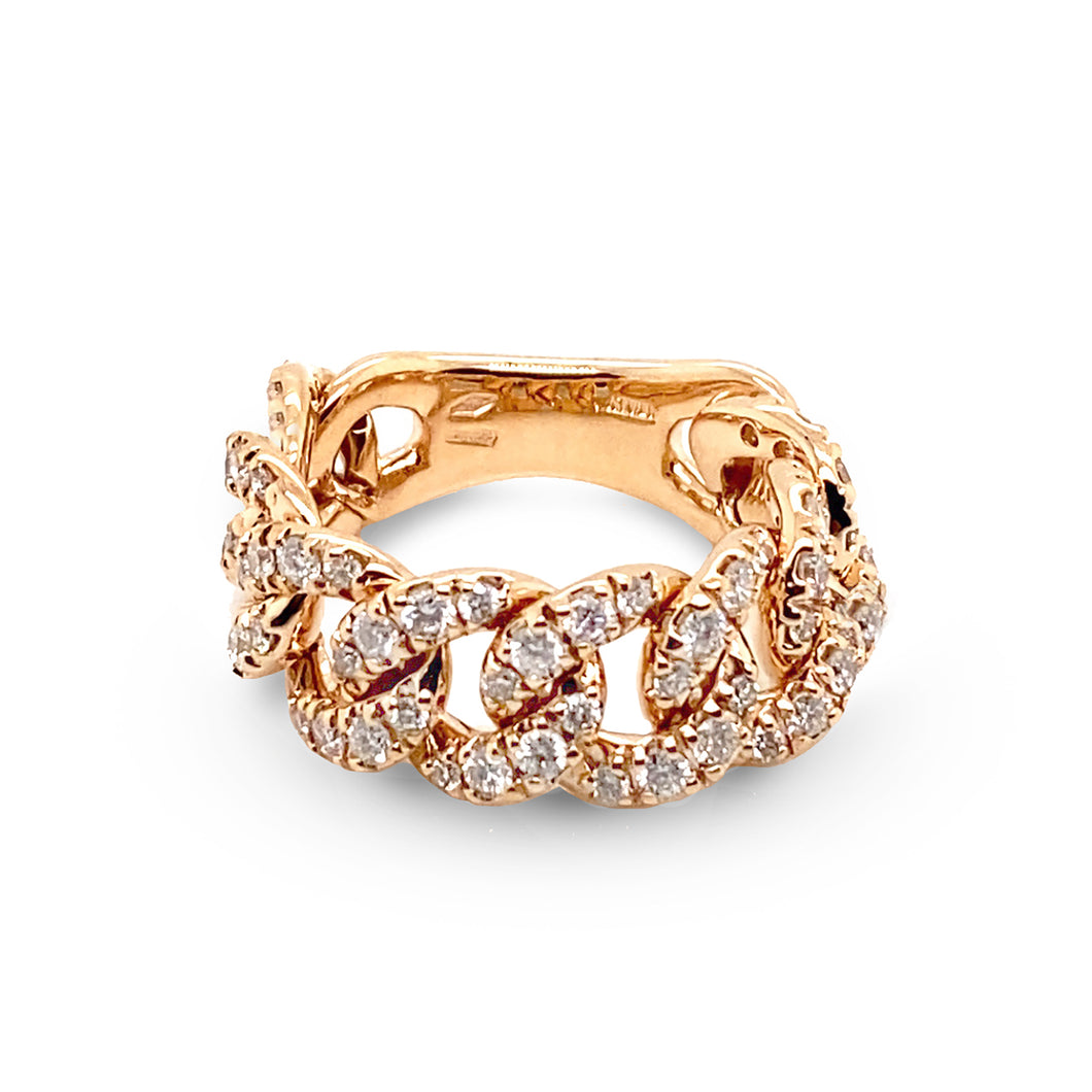 Rose Gold flexible Groumette Ring