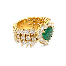 Load image into Gallery viewer, Emerald Heart Ring
