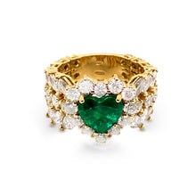 Load image into Gallery viewer, Emerald Heart Ring
