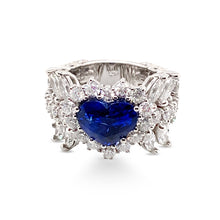 Load image into Gallery viewer, Blue Sapphire Heart Ring
