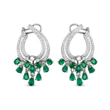 Load image into Gallery viewer, Emerald Waterfall Earrings
