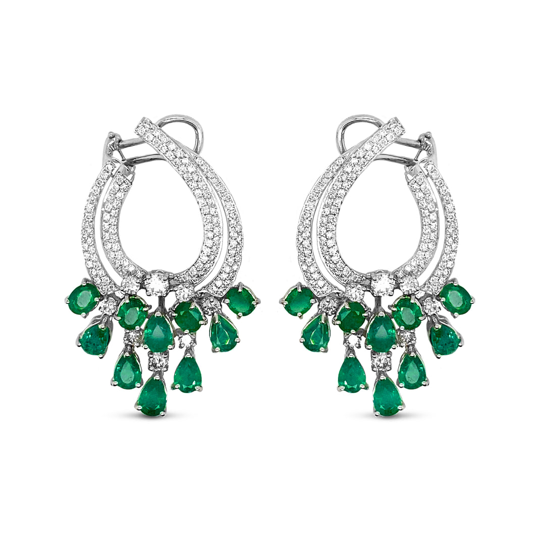 Emerald Waterfall Earrings