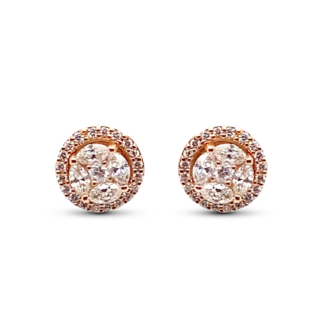 Everyday Boccole Diamond Earrings in Rose Gold
