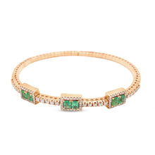 Load image into Gallery viewer, Emerald Bangle Bracelet

